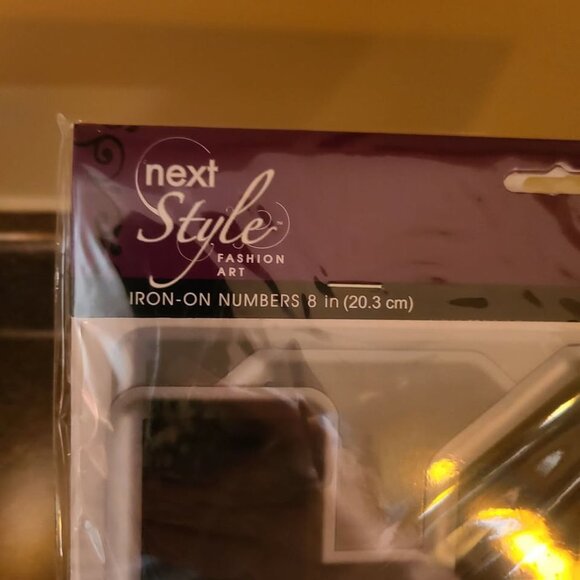 Set of 3 Next Style Fashion Art 8" Iron-on numbers 4 sheets 12 pieces in each pk - Picture 2 of 3